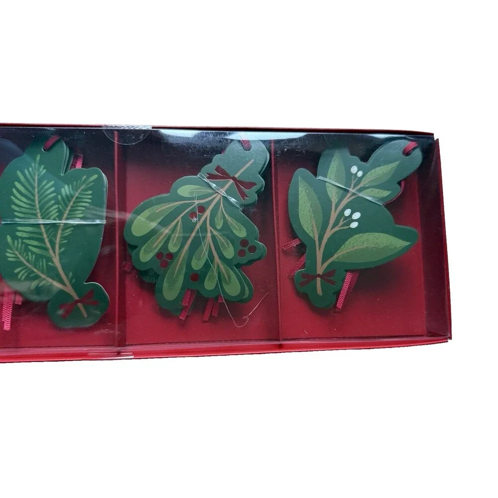 Lady Jayne Die Cut Christmas Gift Tags 4 Designs 16 Count Green 3x4